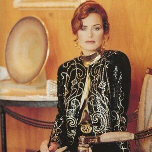 Vintage 90s Authentic St John Evening by Marie Gray Skirt Suit 2 Piece Set